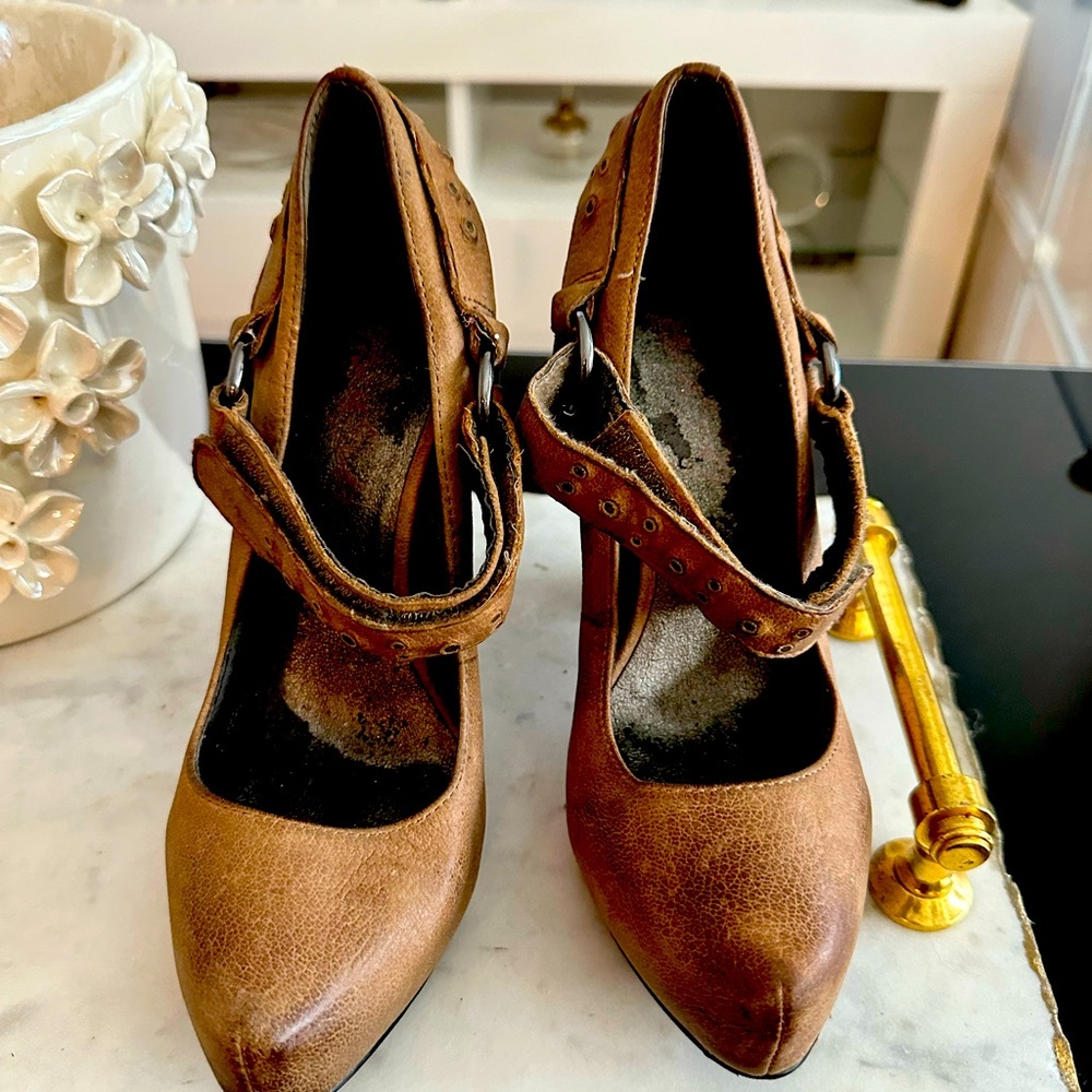 Miss sixty leather platforms